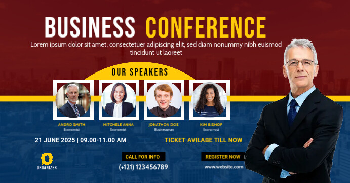 Conference Facebook Event Cover Photo Template | PosterMyWall