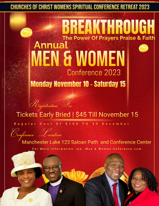 Copy of Conference Flyer , men and women day , church | PosterMyWall