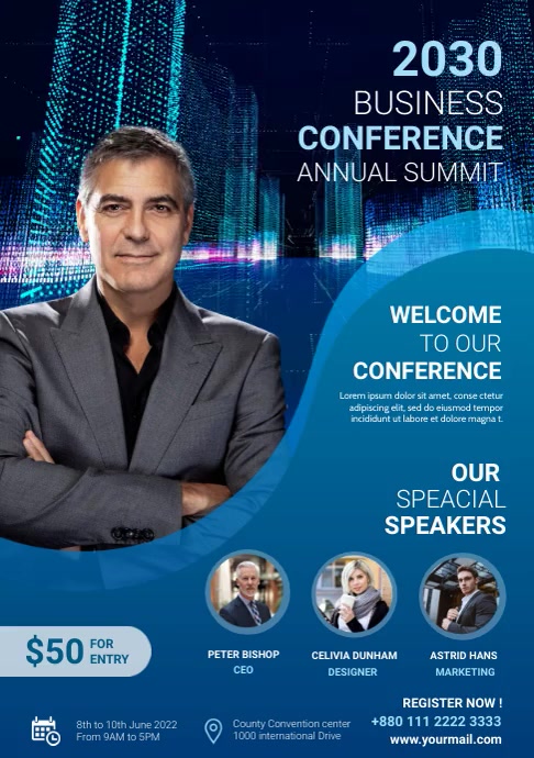 Conference Promo Flyer Example Conference Flyer Template | PosterMyWall
