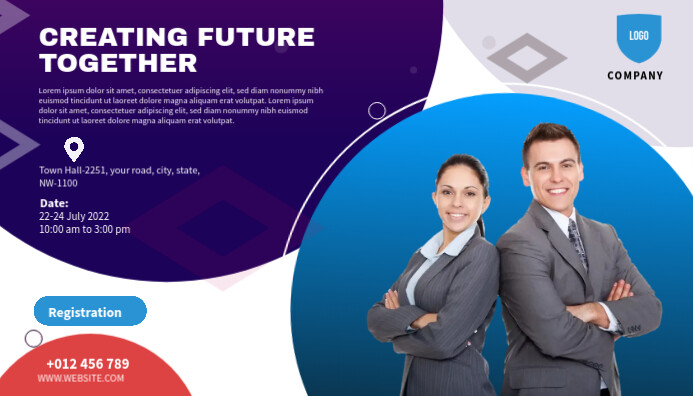 Conference Flyers Ad Template Postermywall Design Blogger Conference 2022