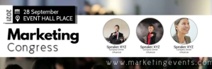 Conference Marketing Network Congress Speaker Nagłówek wiadomości e-mail template