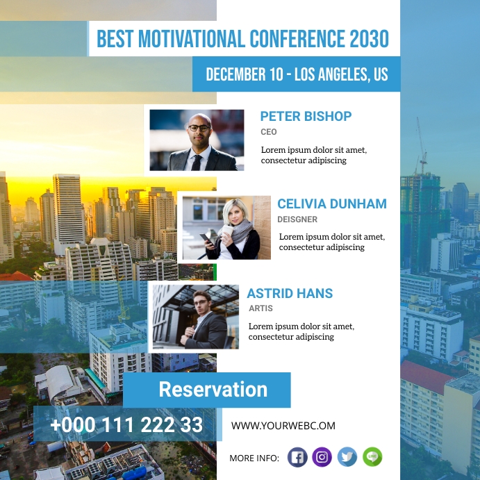 Conference post Template | PosterMyWall