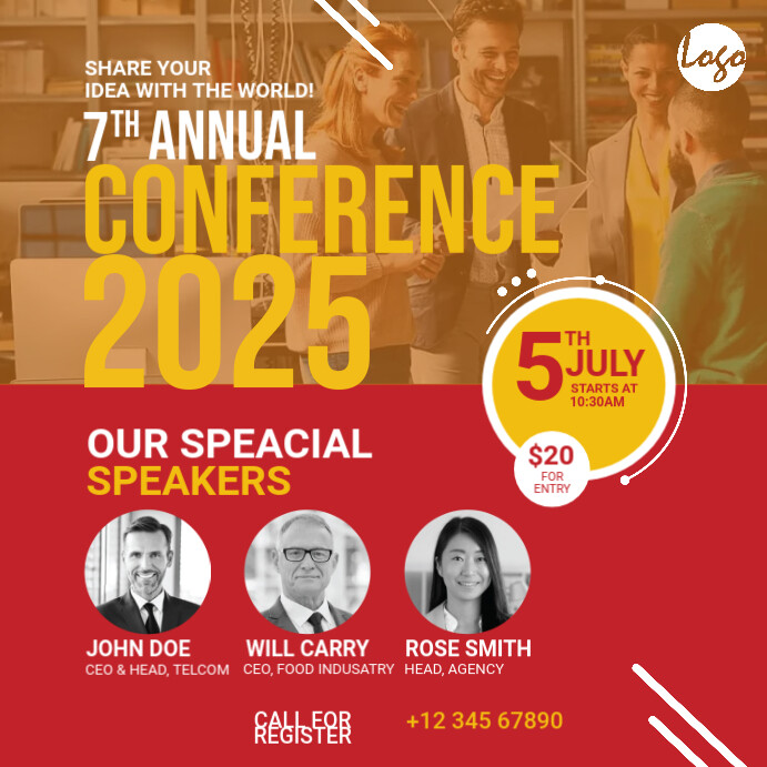 Confrence Update Posts Conference Post Template | PosterMyWall
