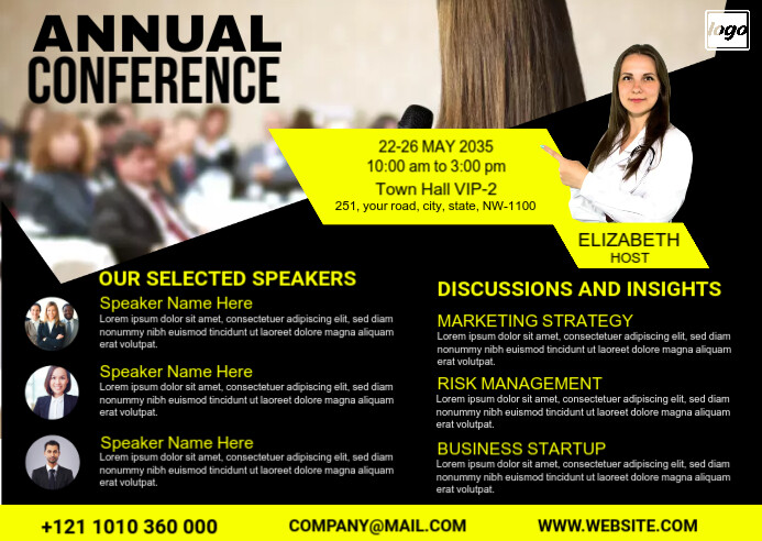 Conference Postcard Design Conference Postcard Template | PosterMyWall