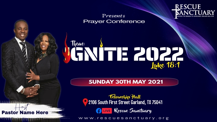 conference prayer and fasting 2022 (2) Ecrã digital (16:9) template