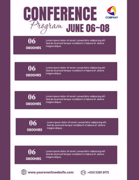 Conference program flyer template