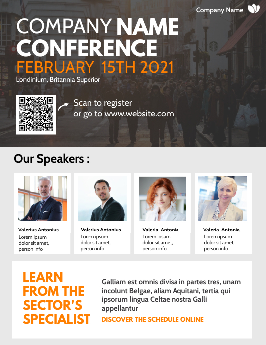 conference simple flyer advertisement Template | PosterMyWall