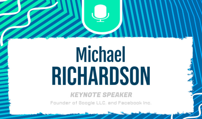 Conference Speaker Introductory Tag Template | PosterMyWall