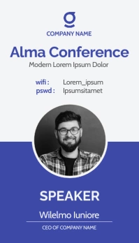 conference speaker modern id card template