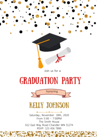 1 860 Graduation Announcement Template Customizable Design