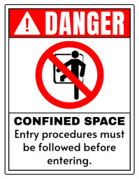 Confined Space Entry Procedures Must Be Followed Sign Flyer Template