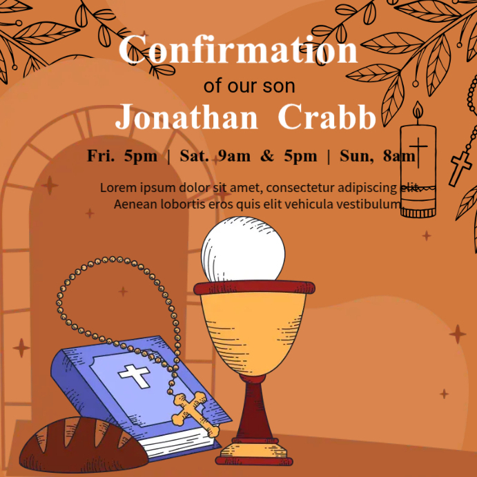 Confirmation Flyers Template PosterMyWall