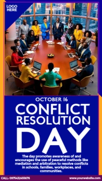 Conflict Resolution Day Design Instagram Story template