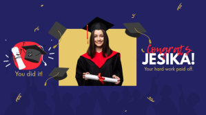 Congrats Graduate Publicación de Twitter template