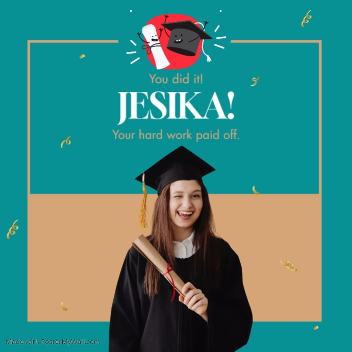 恭喜毕业生模板 Postermywall