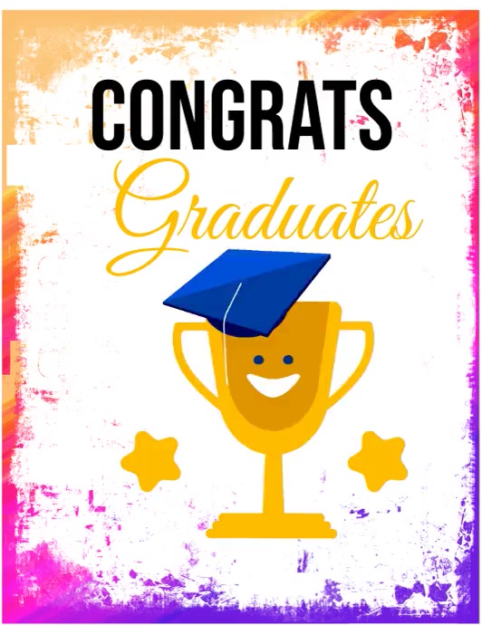 Congrats Grad Pretty Design Copy of congrats graduates | PosterMyWall