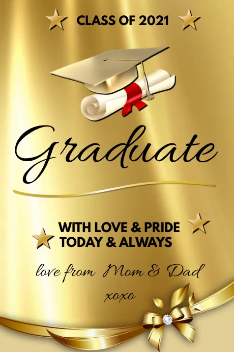 Grad Posters CONGRATS Graduation Template | PosterMyWall