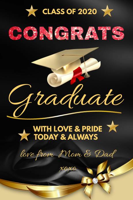 CONGRATS Graduation Template | PosterMyWall