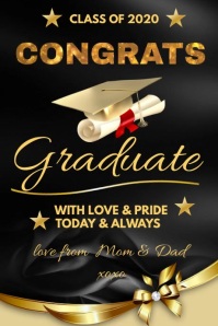 CONGRATS Graduation Poster template