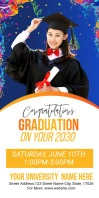 Congrats Graduation Roll Up Banner 3' × 6' template