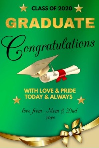 CONGRATS Graduation Poster template