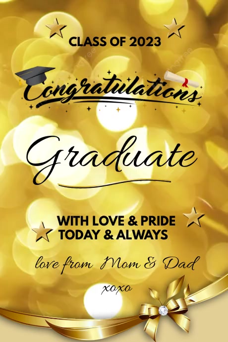 CONGRATS Graduation Template | PosterMyWall