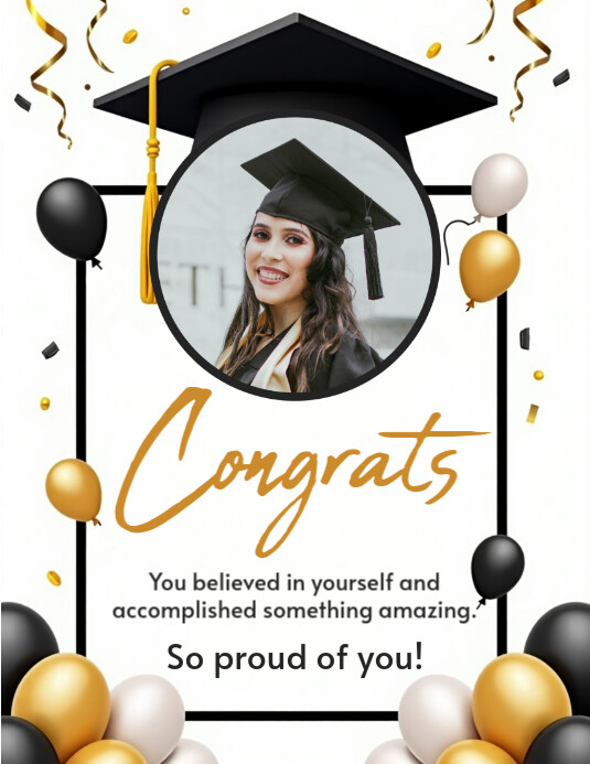 Copy of Congrats on your graduation congrats card template | PosterMyWall