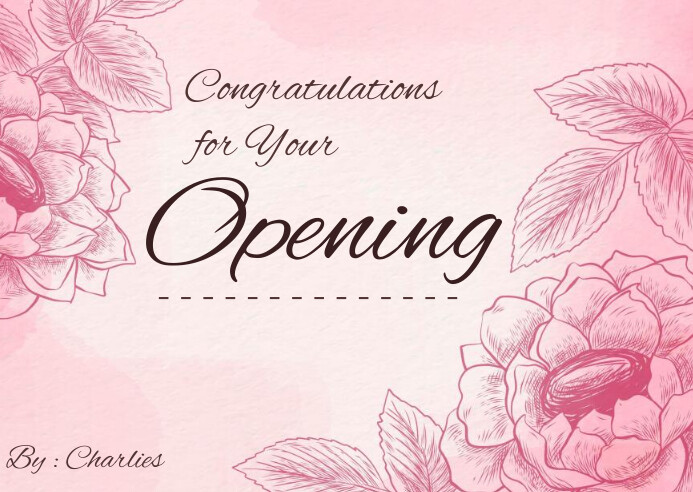 Post Card Congratulations Grand Opening Celebration Template | PosterMyWall