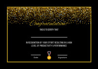 Congratulation Card Landscape A4 template