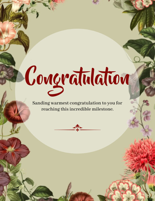 Congratulation Flyer (US Letter) template