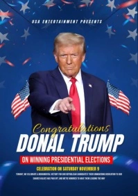congratulation donald trump A5 template