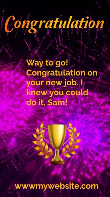 Congratulatory Posts. Sample congratulation flyers Template | PosterMyWall