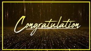 Hitam COngratulation Golden Intro outro YouTube-miniature Template