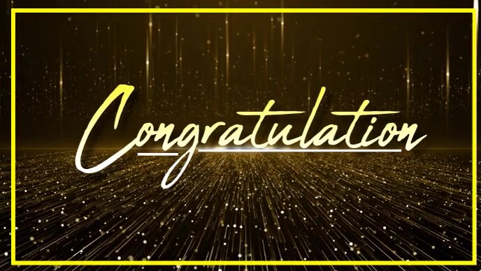 COngratulation Golden Intro outro Template | PosterMyWall