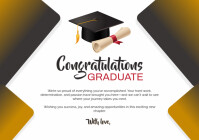 Putih Graduation Congratulations A5 Template