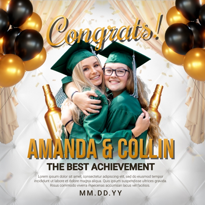 Congratulation Graduate Social Media Post Template | PosterMyWall