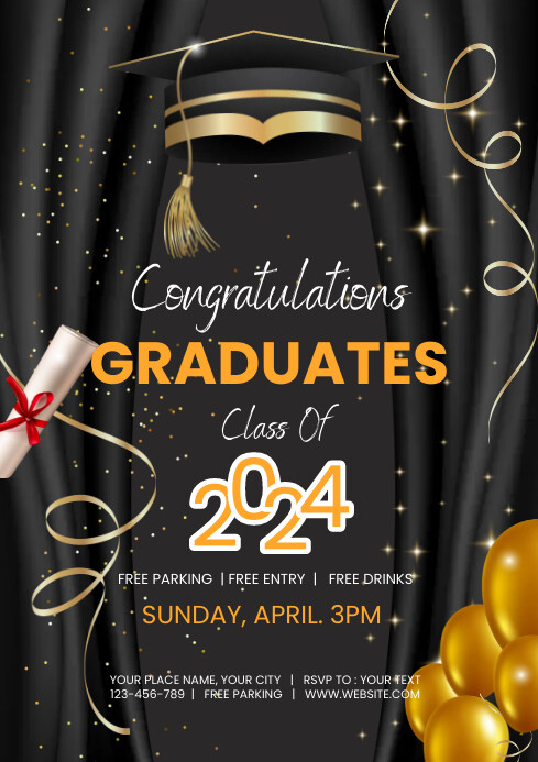 Congratulations Graduates Posts Congratulation Graduates Template | PosterMyWall
