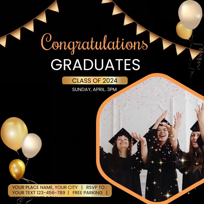 Congratulations Graduates Posts Modèle Congratulation Graduates Instagram Post | PosterMyWall