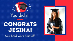 Congratulation Graduation Card โพสต์บน Twitter template