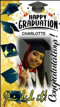 Congratulation Graduation Pantalla Digital (9:16) template