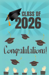 congratulation graduation Tabloid template