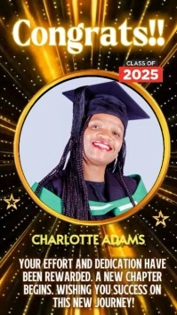 congratulation graduation Pantalla Digital (9:16) template
