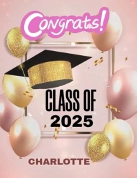 congratulation graduation Flyer (US Letter) template
