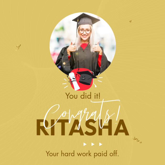 Congratulation Graduation Template PosterMyWall