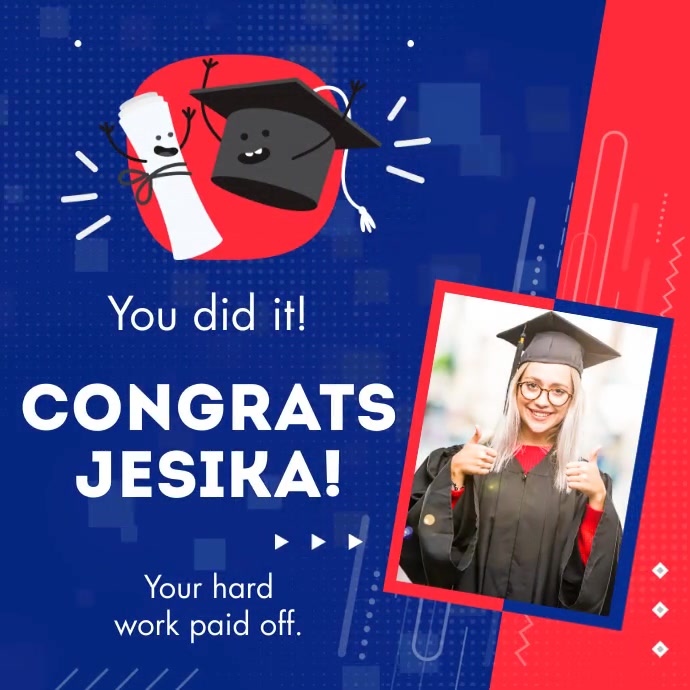 Congratulation Graduation Template Publicação no Instagram