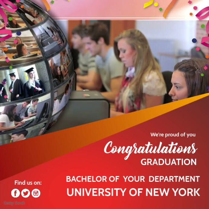 Congrats Video Congratulation Graduation video Template | PosterMyWall