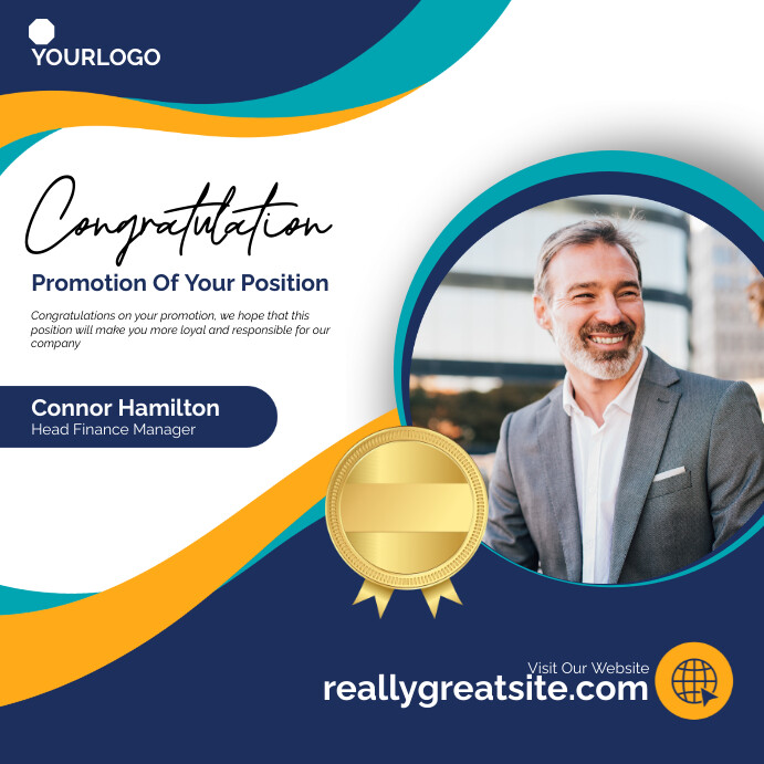 CONGRATULATION PROMOTION OF YOUR POSITION Template | PosterMyWall
