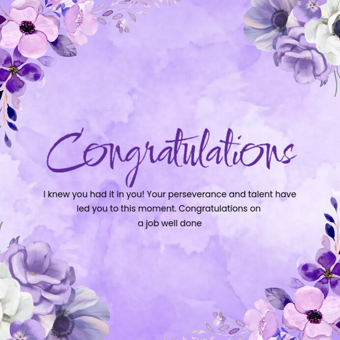 1 Congratulations congratulation template | PosterMyWall