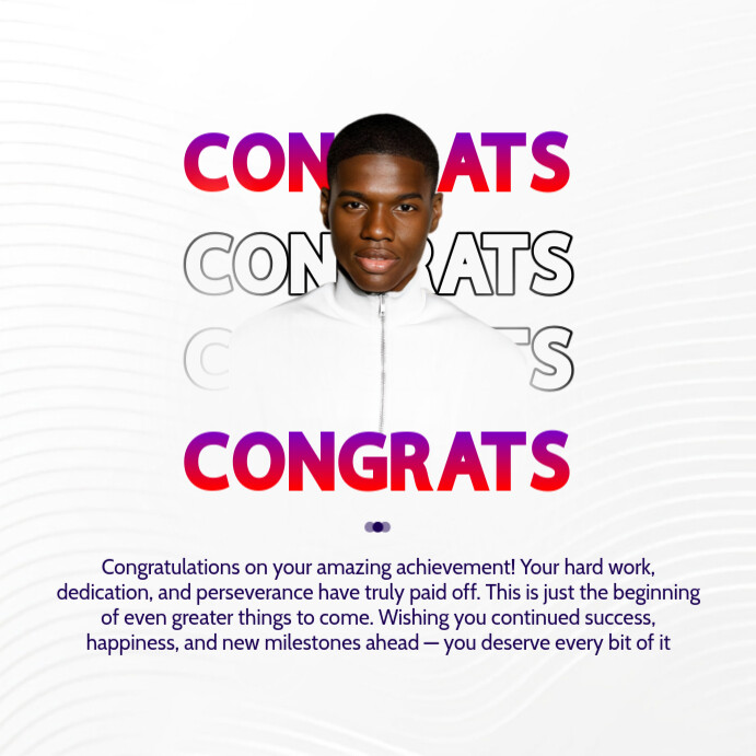Copy of Congratulation Template Instagram Post | PosterMyWall