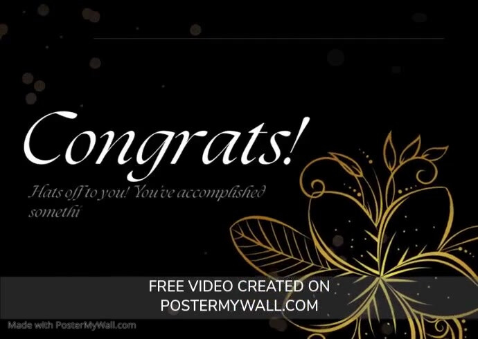 Congrats Video congratulation video Template | PosterMyWall